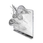 APB acrylic pegboard with pegs and stainless steel drip trough