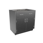 SBC3230-B Stainless Steel ADA Height Base Cabinet with 1 Drawer, 2 Doors