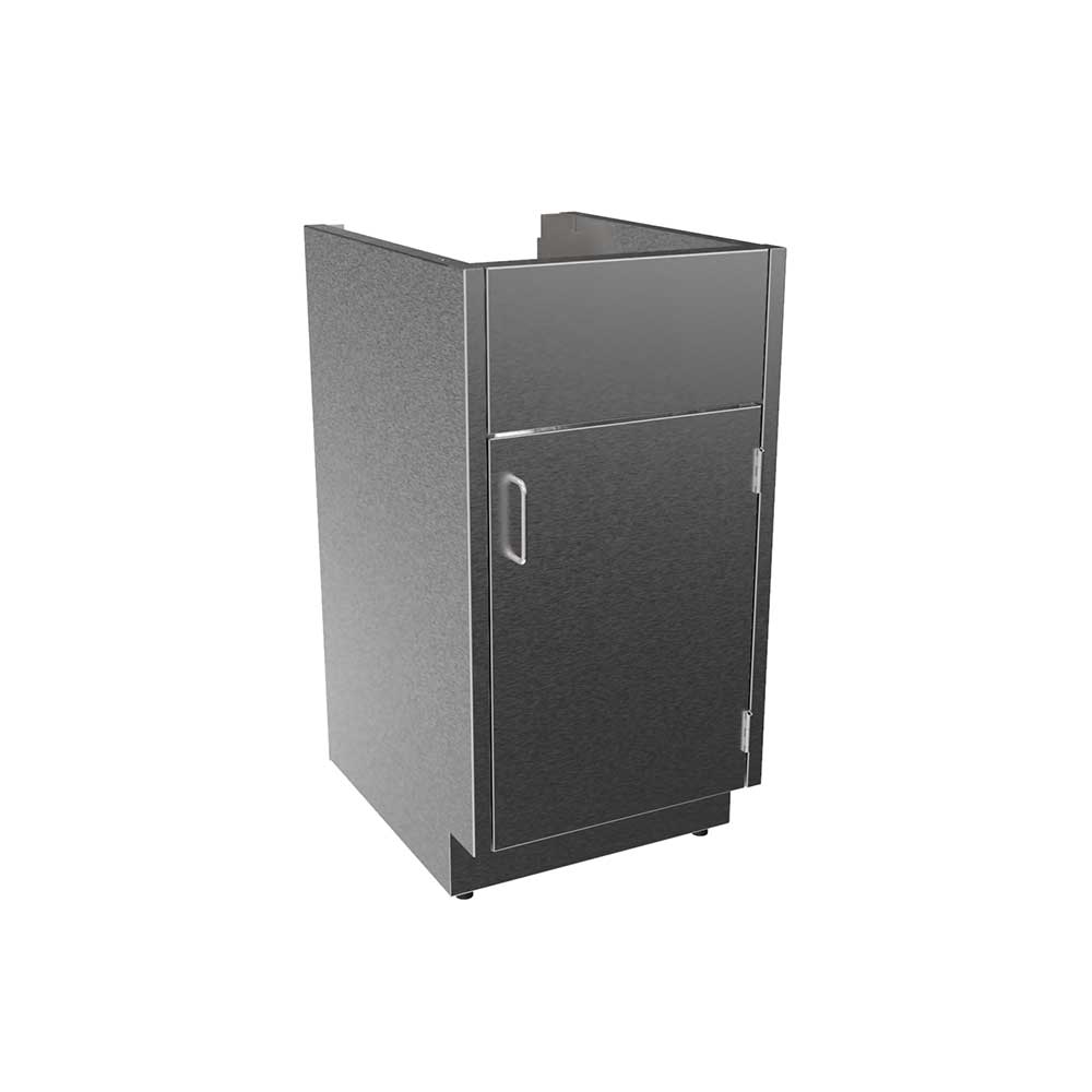 SBC3518-SK-RH Stainless Steel Standing Height Sink Base Cabinet