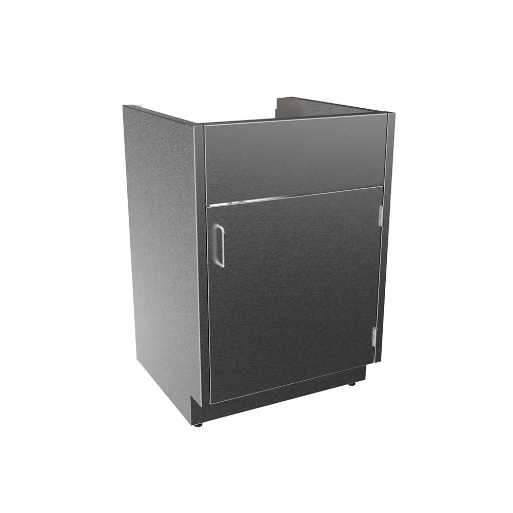 SBC3524-SK-RH Stainless Steel Standing Height Sink Base Cabinet