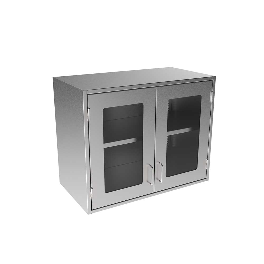 SWC2430-GD-16 Stainless Steel Framed Glass Door Wall Cabinet