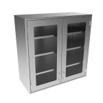 SWC3636-GD-16 Stainless Steel Framed Glass Door Wall Cabinet