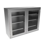 SWC3648-GD-16 Stainless Steel Framed Glass Door Wall Cabinet